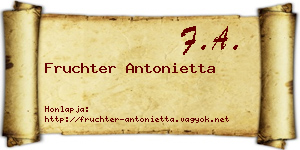 Fruchter Antonietta névjegykártya