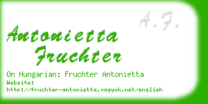 antonietta fruchter business card